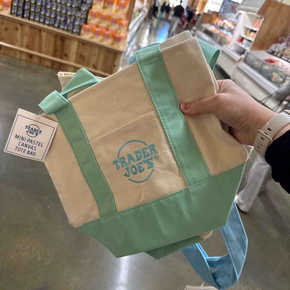 Trader Joe’s Spring Pastel Green Mini Tote Bag